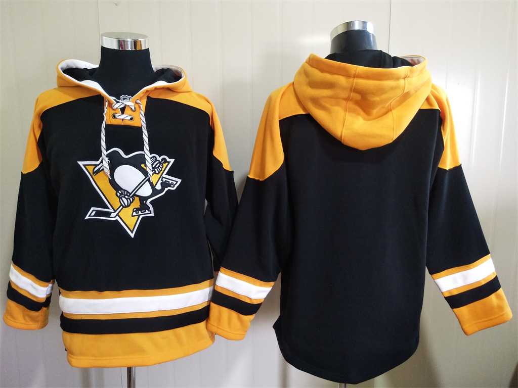 Penguins Blank Black All Stitched Pullover Hoodie,We sell and wholesale Penguins Blank Black All Stitched Pullover Hoodie on line form chian!